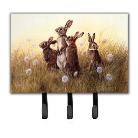 Carolines Treasures Carolines Treasures BDBA0144TH68 Rabbits in the Dandelions Leash or Key Holder BDBA0144TH68